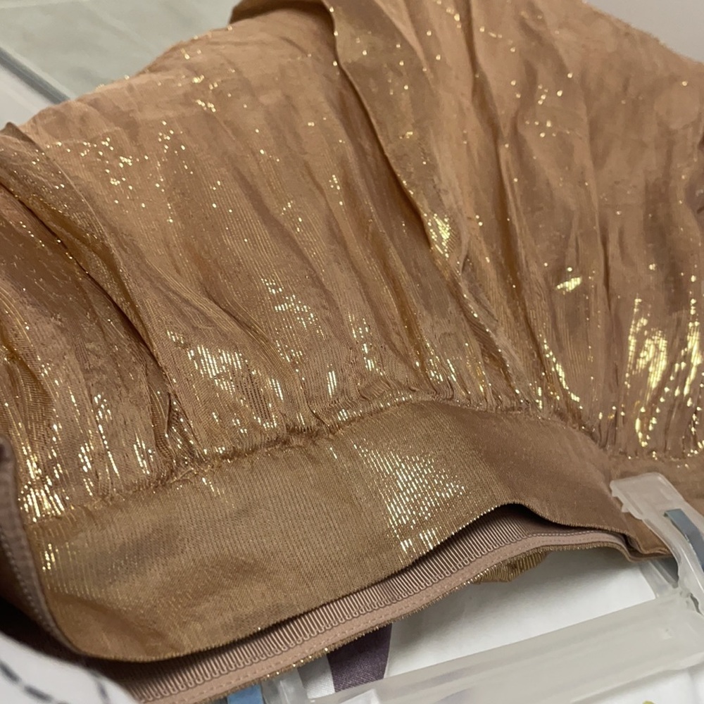 Kate Spade Metallic gold midi skirt - Picture 4 of 5